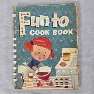 VTG Children's Fun to Cook Book Carnation Company Spiral Bound 1955 Margie Blake